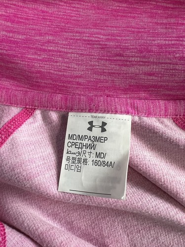 UNDER ARMOUR 1/2 Zip Womens Medium Long Sleeve ColdGear Pullover Pink 1248526 - Picture 5 of 6