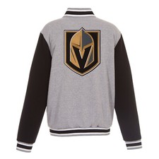 NHL Vegas Golden Knights  Reversible Full Snap Fleece Jacket Embroidered Logos