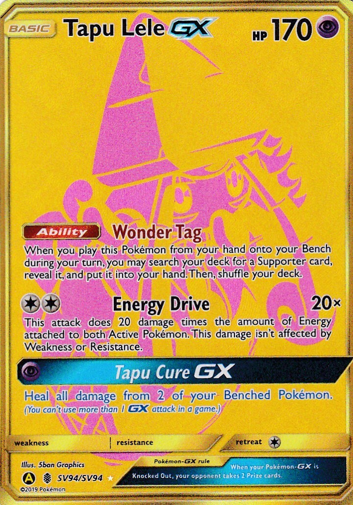 Tapu Lele GX SV94/SV94 Ultra Rare - Hidden Fates - English NM