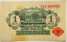 Deutsches Reich 1 Mark 1914 Papiergeld Banknoten Geldschein echt