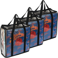 Evelots Vinyl Record Storage Cases - 3 Pack - Hold up to 108 LP Albums - See