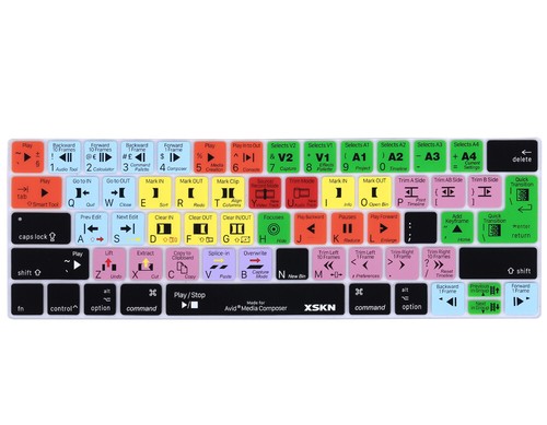 XSKN Avid Media Composer Keyboard Cover Skin for Macbook Pro 13.3/15.4 Touch Bar - 第 1/5 張圖片