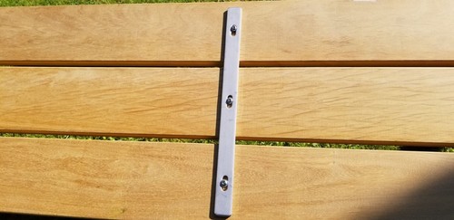 Gartenbank Edelstahl Holz 160cm - Bild 7 von 9
