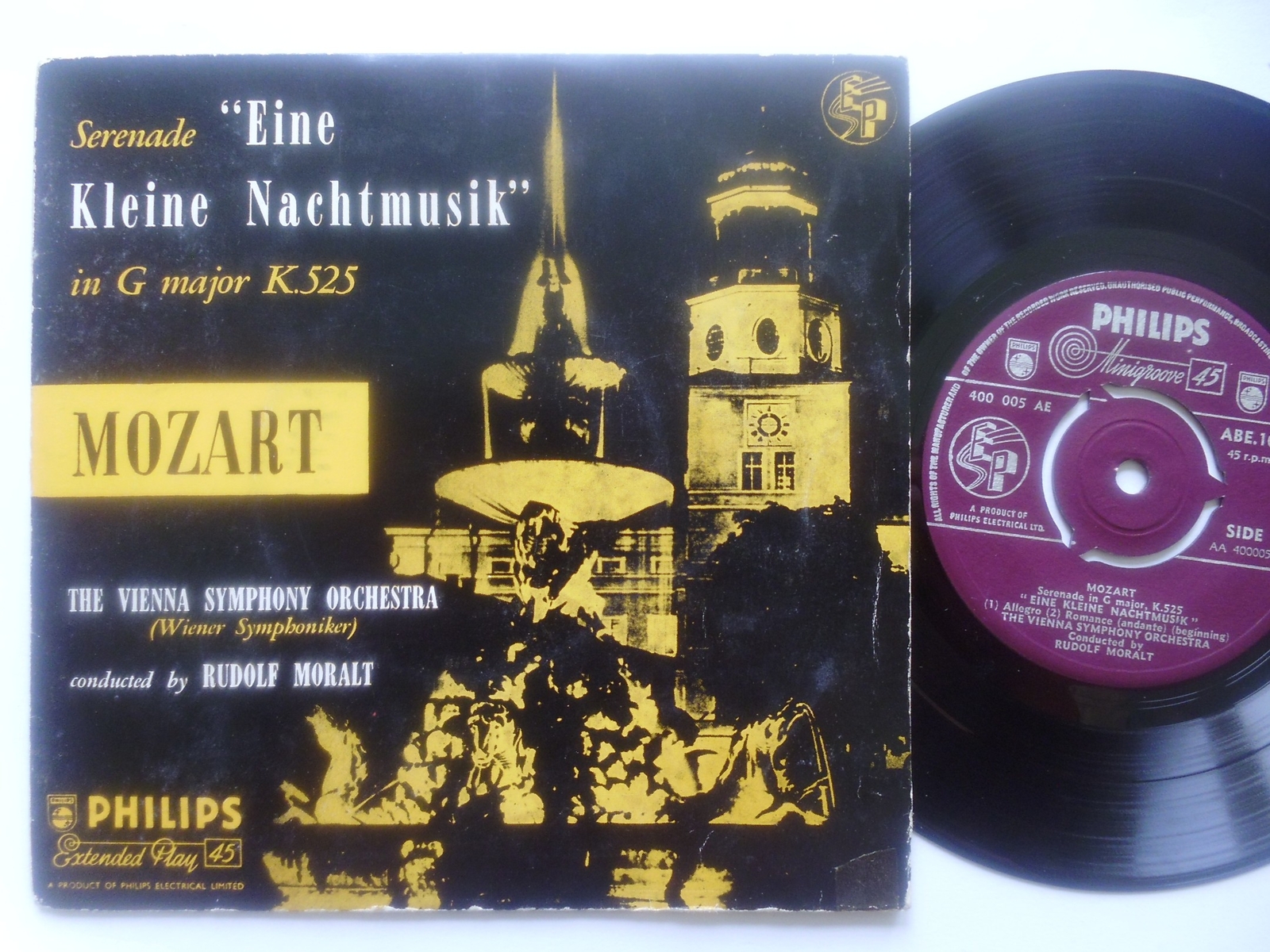 Rudolf Moralt Mozart Eine Kleine Nachtmusik EP Philips ABE10010 EX/VG 1950s pict