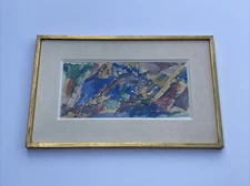 VINTAGE ABSTRACT PAINTING MODERNIST EXPRESSIONISM FRANCOIS XAVIER FAGNIEZ FRENCH