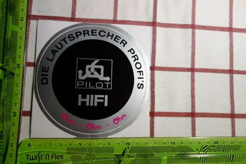 Alter Aufkleber TV HiFi Radio Media Video Foto Kamera PILOT Lautsprecher