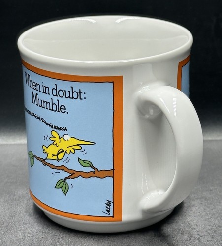 Recycled Paper Products "Ponder Delegate Mumble" Vintage 10 oz Coffee Mug Japan - Picture 2 of 11