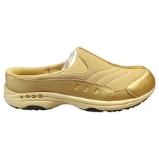 Easy Spirit Traveltime Clogs Womens US 8 Tan Black Mesh Comfort Low Top Slip On