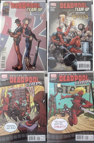 Marvel Deadpool Lot of 4 Comics - Team-Up 893 899 & Prelude Deadpool Corps 1 5