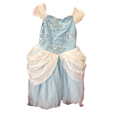 Disney Princess Signature Collection Blue Dress Costume 5/6 Embroidered Sequined