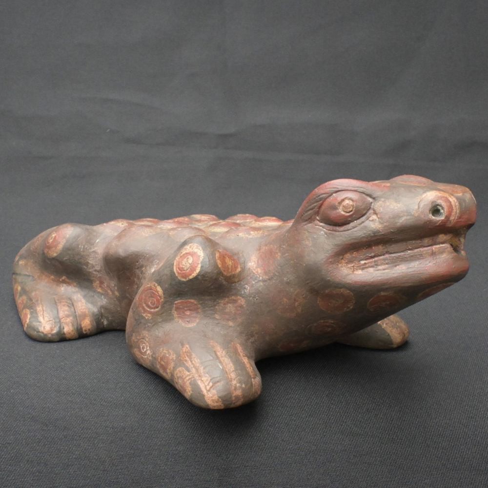 Pre-Columbian Tiahuanaco Frog Ceramic Figurine