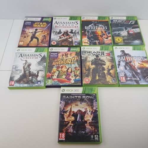 Xbox 360 Console 250gb 2 x Controllers + 9 Games Bundle NO AV Cable White - Picture 7 of 10
