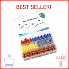 240 Pcs Electrical Wire Connectors Screw Terminals - Twist Nuts Caps Wire Connec