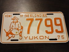 1975 Yukon license plate MINT. 7799