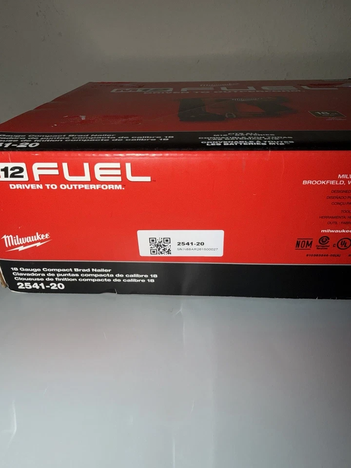 Milwaukee Tool 2541-20 M12 Fuel 18 Gauge Compact Brad Nagler nur Werkzeug neu - Bild 3 von 3