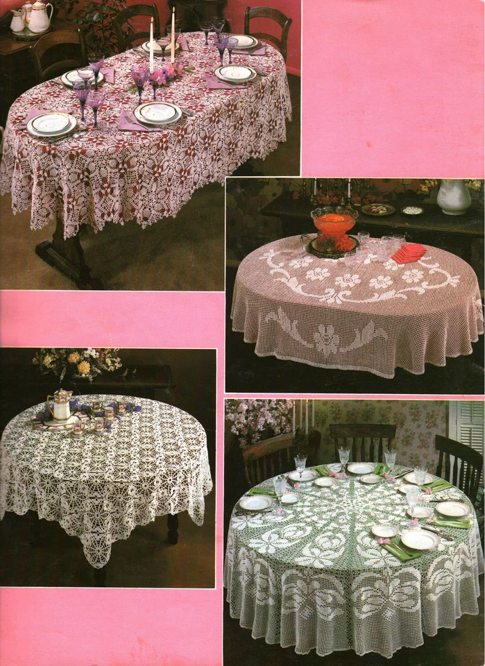 Crocheted Tablecloths for Round & Oval Tables | Leisure Arts 214 - Image 2 of 2