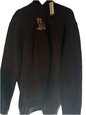 OVO Octobers Very Own Drake Embroidered Owl Hoodie Size XL Black Gold