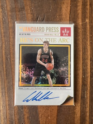 #ad #ad 2017 18 Panini Vanguard Lauri Markkanen GOLD ON CARD AUTO 10 ROOKIE RC $350.00