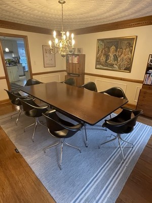 Eames Rectangular Table, Mahogany, 48 X 96 Inch