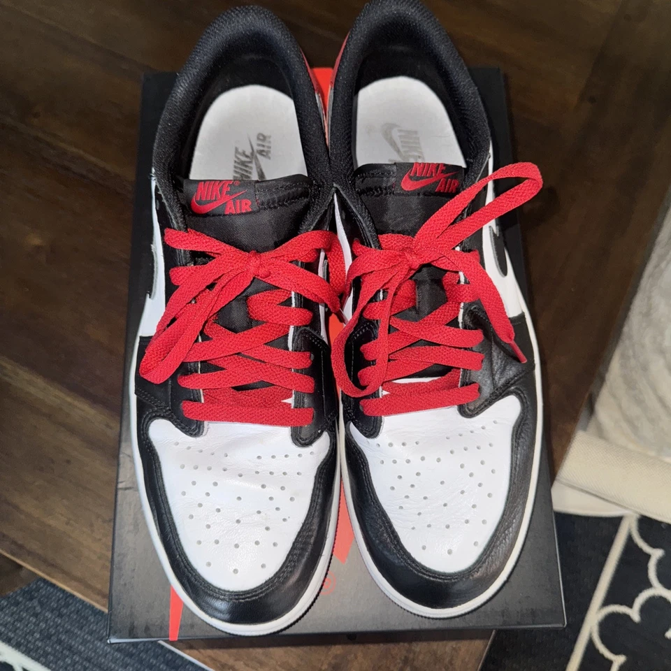 Air Jordan 1 Retro Puntera Baja Negra CZ0790 106, Talla 12 Foto 3 de 4