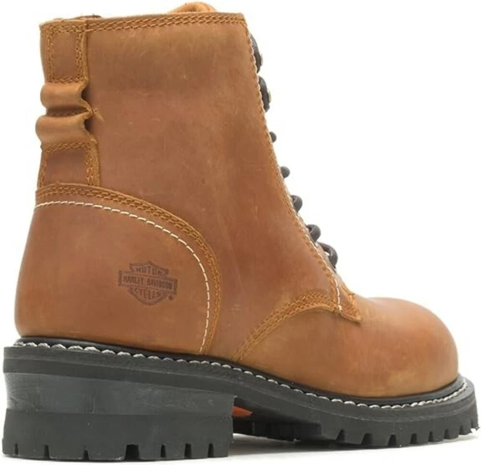 BOTAS MOTO HARLEY DAVIDSON D87237 TALLA 8.5 MUJER BENTLER 5" MARRÓN NUEVAS Foto 3 de 4