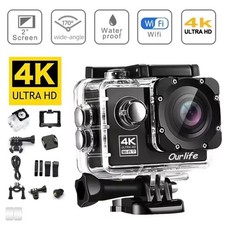 4K Action Camera Sport Video Waterproof Wifi 1080P HD Cam 170  Remote For Go Pro