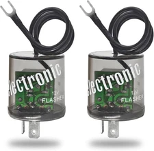 LED Flasher Relay 2 Pins 12V (Pack of 2) - Heavy Duty Turn Signal Flasher... 