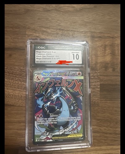 2025 Pokemon Mega Charizard X Ex Ultra UPC Black Star Promos #023 CGC 10 GEM MT