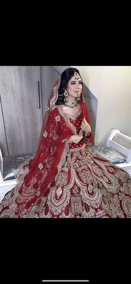 Gargantilla Kundan india Bollywood chapada en oro nupcial paquistaní collar conjunto de joyas Foto 4 de 4