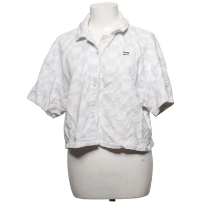 Puma, chemise à manches courtes, taille : L, blanc/gris, coton, carreaux, fem... - Photo 1/4