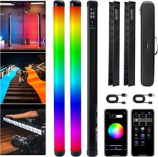 VILTROX K60 22.8 Inch RGB Video Light Wand 2 Pack 1950lm