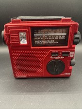 LL Bean Eton Radio FR-200 Emergency Short Wave AM/FM Hand Crank Red Eton TESTED