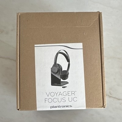 Plantronics Voyager Focus UC B825 Bluetooth USB Base Headset Boom Mic Black