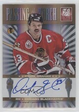 2011 Panini Elite Passing the Torch 83/100 Dirk Graham Brandon Saad #8 Auto 0c3