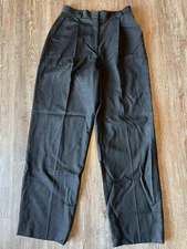Rena Rowan Woolmark 100% Wool Black Trousers Dress Pants Slacks Size 8