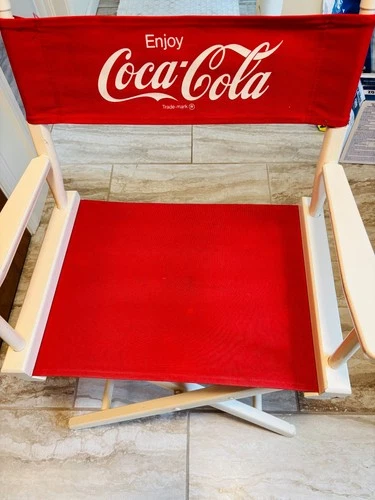 Vintage & Rare Coca-Cola Folding Directors Wood Chair