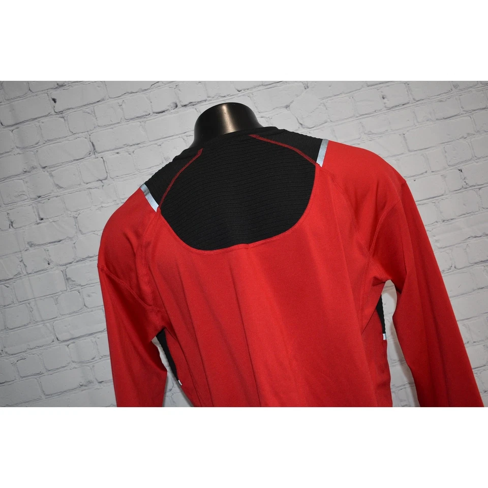 Camisa de Gimnasio Spyder Camisa de Entrenamiento para Hombres Talla Grande Rendimiento Mezcla de Poliéster Roja Foto 4 de 4