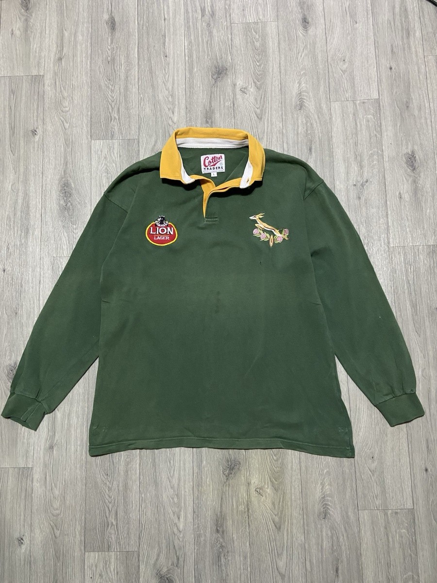 Vtg 90s South Africa Springboks Rugby Shirt L 1992/95 Union Lion