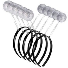 5 Pack Alien Antenna Headbands Halloween Springy Boppers - Space Costume White