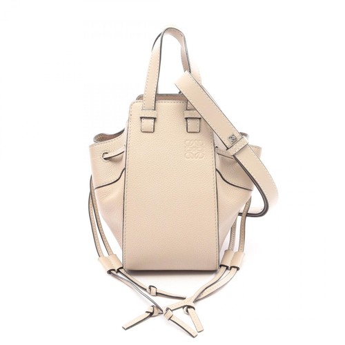 Loewe Hammock Drawstring Bag Mini 2WAY Handbag Bag Leather Women's Beige Used
