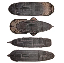 4 pc Ship Battle Map from Mind Flayer Voyage Set D&D Miniature Dungeons Dragons