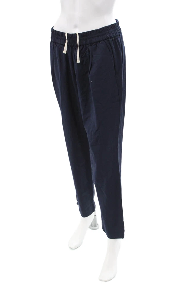 Pantalones deportivos J Crew unisex azul oscuro con cordón talla 8 Foto 2 de 4