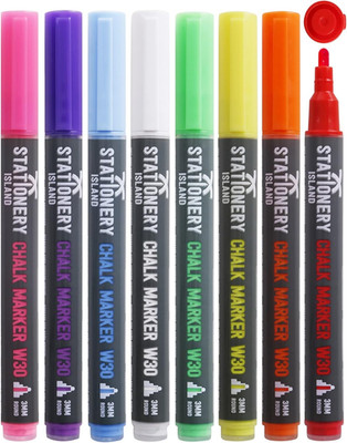 STATIONERY ISLAND Kreidestifte für Tafel, Flüssigkreidemarker für Tafel