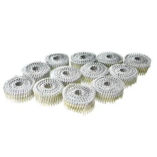 3600Pcs Siding Nails 2-1/4"x.092" 15 Degree Collated Wire Coil Full Round Head