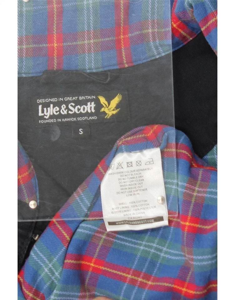 LYLE & SCOTT Hombres Chaqueta de Bombardero Reino Unido 36 Pequeña Azul Marino Algodón AF17 Foto 3 de 3