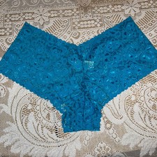New unbranded Women's Size m allover lace Boy Shorts Underwear blue