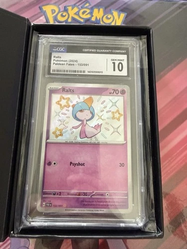 Pokemon, CGC 10 Gem Mint Ralts Paldean Fates 153/091