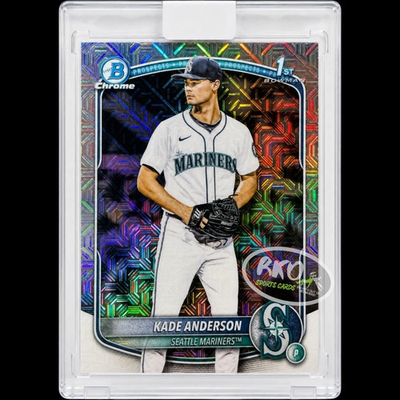 #ad #ad Kade Anderson RARE ROOKIE SEALED REFRACTOR ENCASED CARD SSP BOWMAN MARINERS MINT $35.99