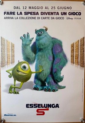 ESSELUNGA MONSTERS & CO POSTER VINTAGE 70x100 SOFFER