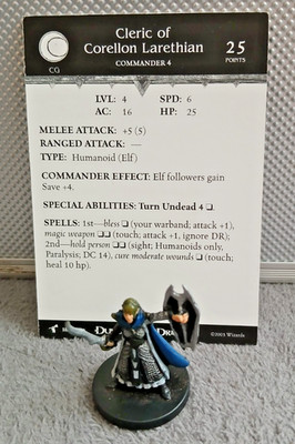 Cleric of Corellon Larethian #18 RARE Figur + Karte Harbinger DnD Miniatur 2003